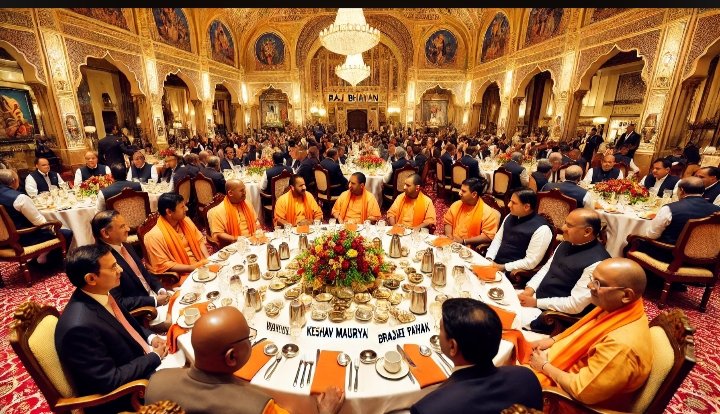 Political stir in Raj Bhavan: Dinner of MLAs and Ministers with CM Yogi