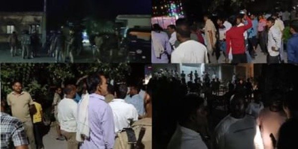 प्रभारी आतिशबाजी विवाद में भीड़ ने थाने का घेराव कर पथराव किया,कोतवाल को पत्थर लगा 